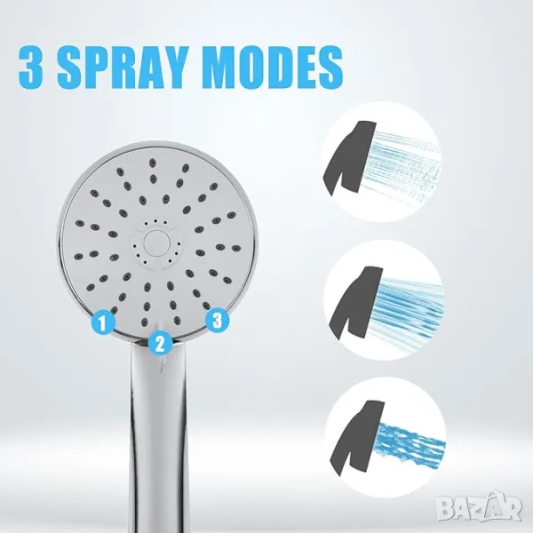 Душ слушалка  с 3 функции , снимка 1