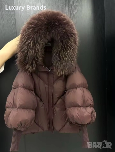 Дамско яке с естествен косъм, снимка 1