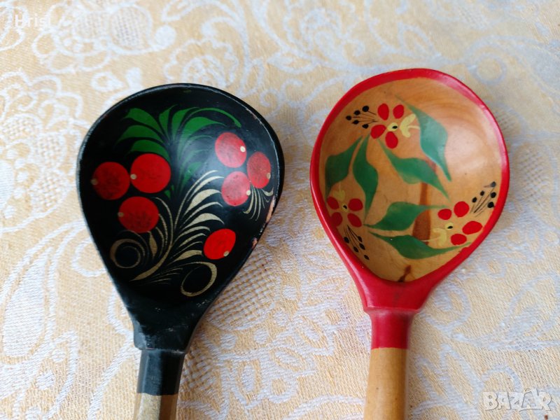 Дървени декоративни лъжици-хохлома, снимка 1