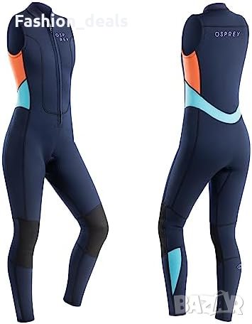 Нов дамски дълъг неопренов костюм без ръкави плувен костюм водни спортове, снимка 1