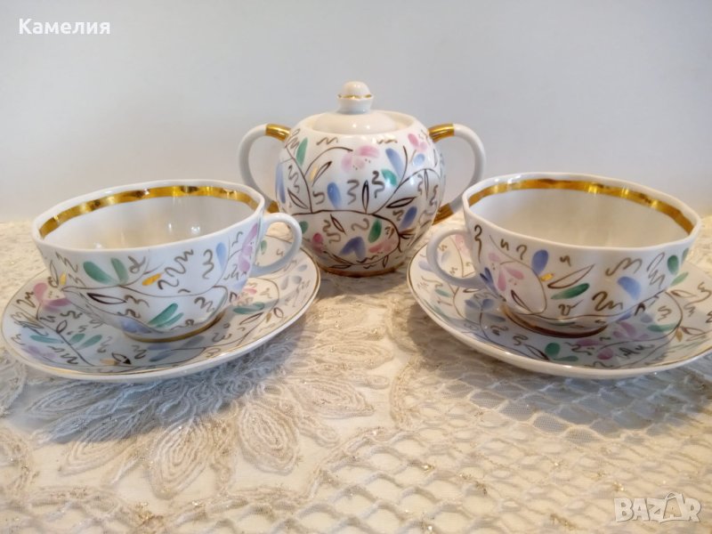 Руски порцелан. Захарница ЛФЗ, снимка 1