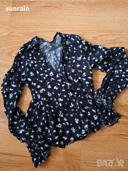 дамска риза бяло и черно, снимка 1