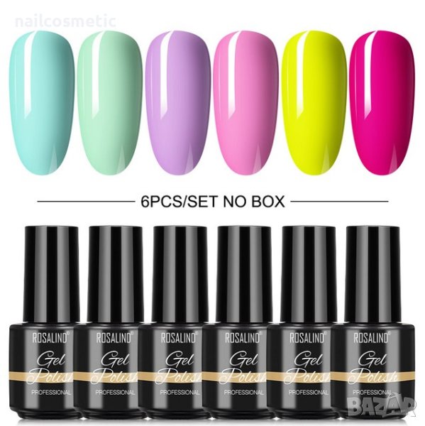 UV&LED ГЕЛ ЛАК 6 ЦВЯТА КОМПЛЕКТ 201, снимка 1