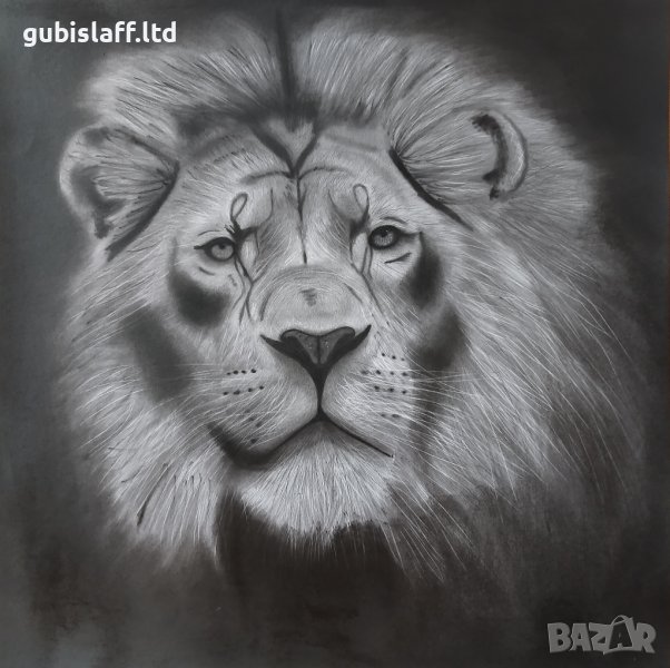 Картина, графика, "Лъв", худ. Димитър Георгиев, 2023 г., снимка 1
