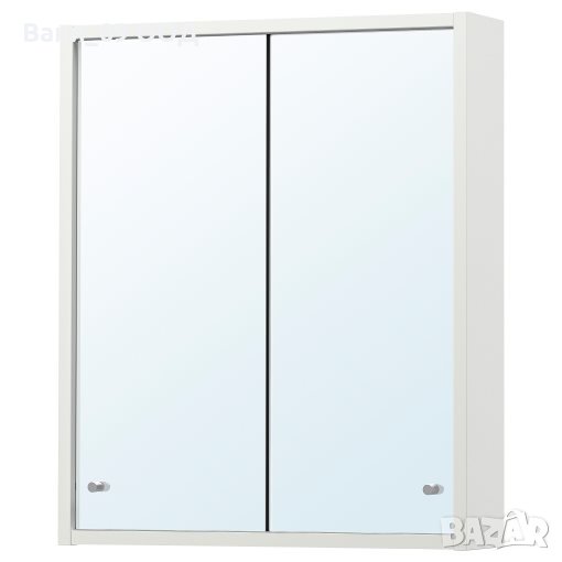 Бял огледален шкаф за баня с плъзгащи се вратички , снимка 1
