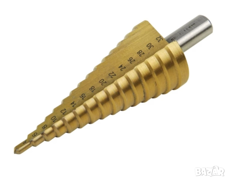 Комплект степенчати свредла от 4 до 32 мм.  -  3 бр. Кобалтова стъпкова бургия Внос от Англия., снимка 1