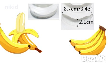 3d Цял банан силиконов молд форма фондан шоколад гипс смола свещ, снимка 1