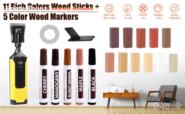 NYBQ Комплект за ремонт на ламинат и мебели, снимка 9 - Други инструменти - 53750144