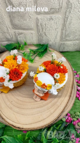 Ангелчета в цвят оранжев и жълт!!, снимка 10 - Декорация за дома - 50978425