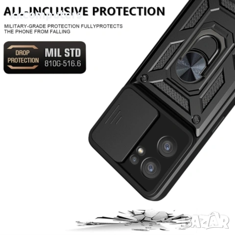 OPPO Reno7 5G Global / Find X5 Lite Удароустойчив Ring Holder Калъф и Протектор, снимка 4 - Калъфи, кейсове - 53033115