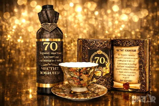 Подаръци за 70 годишнина на мъж / жена - оригинални, стилни и практични, снимка 3 - Подаръци за юбилей - 53617134