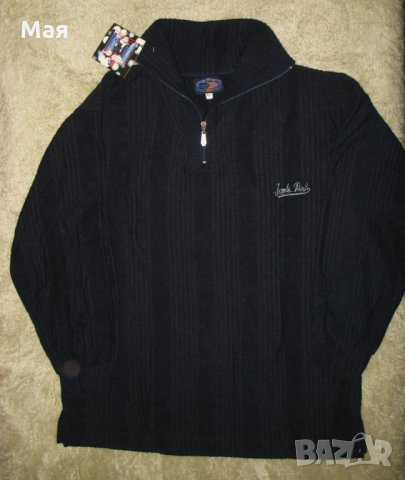 Нов мъжки пуловер с яка, JACK ART, размер XL, снимка 1 - Пуловери - 34748911