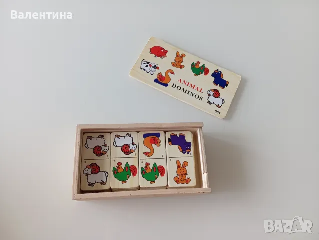 Детско дървено домино с животни, снимка 3 - Домино - 50167569