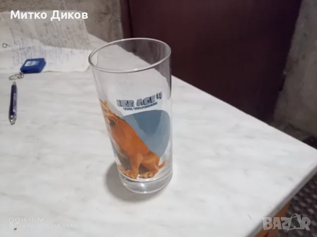 Детска стъклена чаша от Ледена епоха нова 250 млл, снимка 2 - Чаши - 47512520