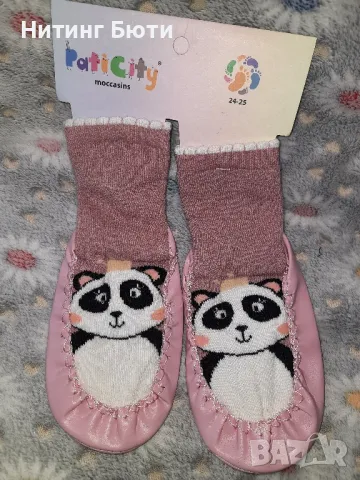 чорапи с кожена подметка, снимка 6 - Бебешки чорапи - 47905611