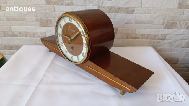 Стар каминен часовник - Sreco - Germany - Антика - 1960", снимка 8 - Антикварни и старинни предмети - 51337430