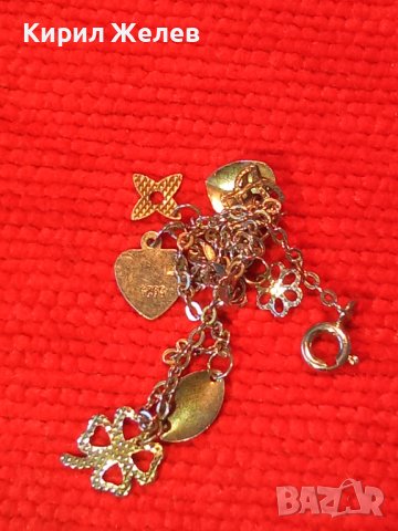 НЕЖНА СРЕБЪРНА ГРИВНА ПОДХОДЯЩА и За ГЛЕЗЕН СРЕБРО S925 със СРЕБЪРНИ АРТ ВИСУЛКИ 38745, снимка 14 - Гривни - 41741236