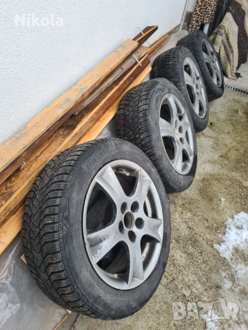 Лети джанти 5х100х16 с зимни гуми, снимка 3 - Гуми и джанти - 53347874
