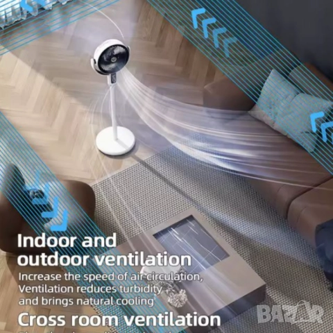 Безшумен и мощен вентилатор с дистанционно управление — 4 височини за всяко пространство, снимка 7 - Друга електроника - 52094201