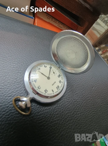 Джобен Часовник Молния Работещ Сделано в СССР , снимка 2 - Джобни - 53566625