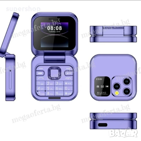 ПРОМОЦИЯ! i16 PRO Мини Сгъваем Мобилен Телефон с две сим карти, снимка 11 - Телефони с две сим карти - 52566404