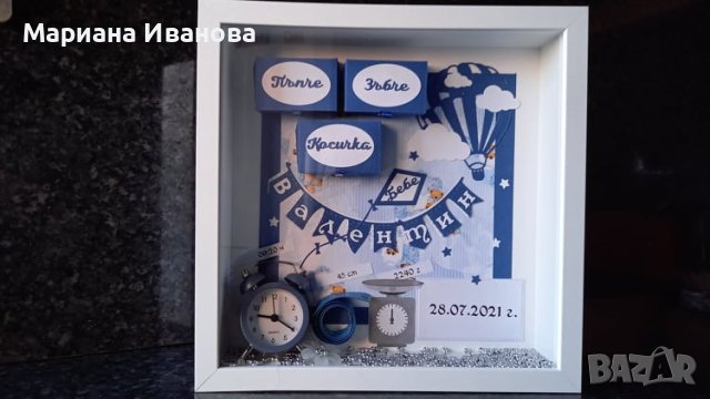 бебешка визитка с място за бебешки съкровища, снимка 4 - Други - 29538645