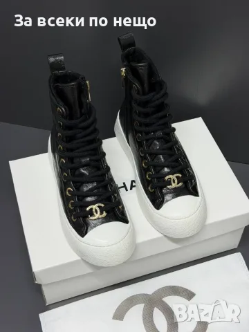 Chanel Дамски Боти Тип Спортно-Елегантни Кецове Шанел - Различни Цветове Код E178, снимка 4 - Дамски боти - 55948183