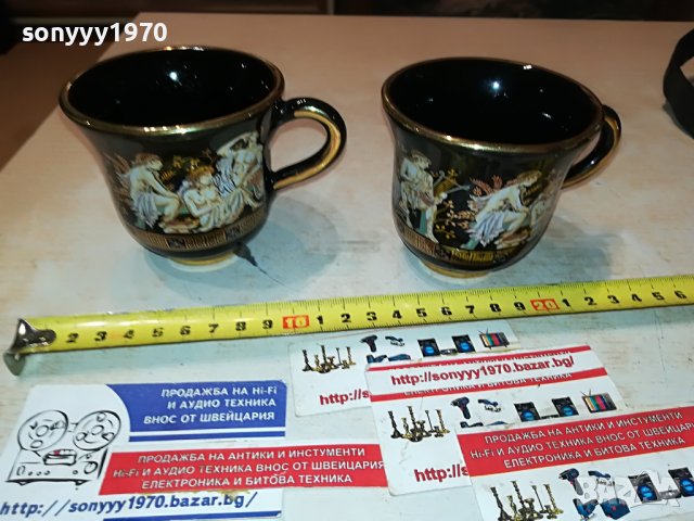 terracotto-hand made 24k gold чаши за кафе-2БР M0306232047, снимка 5 - Колекции - 40939309
