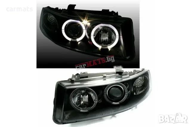 Кристални фарове ANGEL EYES за Seat Toledo (1999-2004) - черни