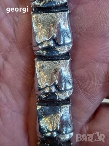 Дизайнерска сребърна гривна , снимка 3 - Гривни - 39628025