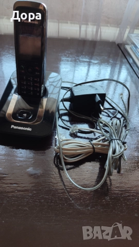 Домашен телефон Panasonic с подвижна слушалка, снимка 2 - Стационарни телефони и факсове - 51847041