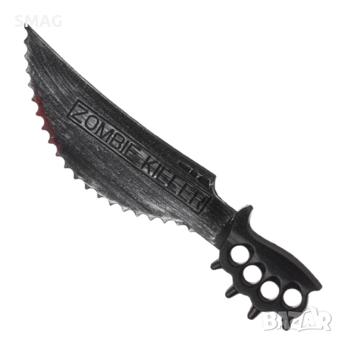 Реалистичен пластмасов нож с кръв Halloween / Хелоуин_1244417