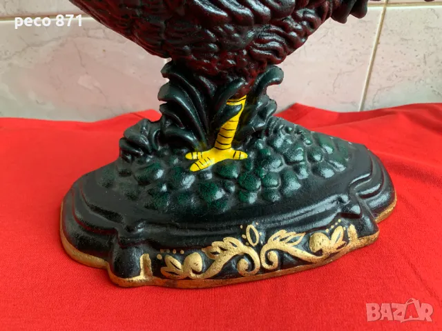 Стар чугунен петел, снимка 5 - Статуетки - 49617267