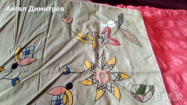 Бродерия калъфка , 62-48 см , коришка , снимка 5 - Антикварни и старинни предмети - 41349237