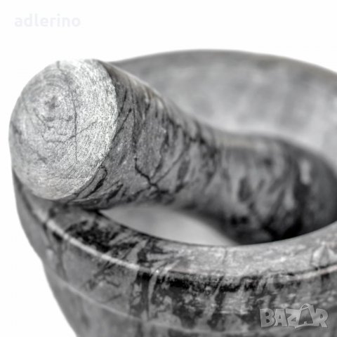 Гранитено хаванче XL, хаванче, кухненско хаванче с чукало, Д 14,5 см, тъмно сиво, снимка 2 - Аксесоари за кухня - 34391088