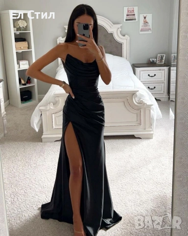 📌3 модела #дамска #рокля Размер С , М Цена 38 евро Сатен Еконт, снимка 6 - Рокли - 53458616