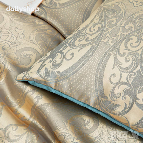 Комплект Спално Бельо от Жакард Сатен Цвят King and Queen, снимка 7 - Спално бельо - 40035576