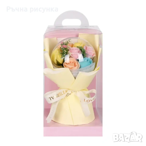 Букети със сфера или кутия колие истинска речна перла и декорация сапунени цветя в кутия , снимка 7 - Декорация за дома - 48387274