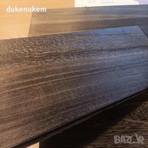 Комплект 3 бр. дървени плаващи стенни рафтове, рустик стил, снимка 8 - Етажерки - 53229496