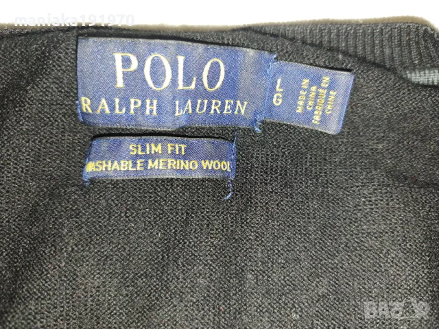 POLO Ralph Lauren (L) мъжки пуловер  мерино 100% Merino Wool , снимка 5 - Пуловери - 48231110