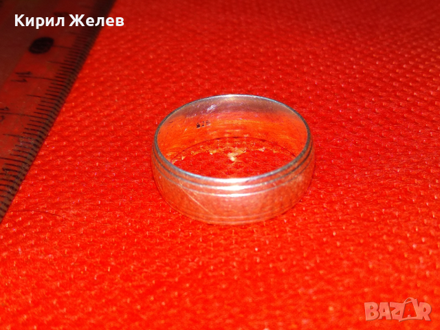 ЕЛЕГАНТЕН СРЕБЪРЕН ПРЪСТЕН ТИП ХАЛКА СРЕБРО 925 ПРОБА ВИНТИДЖ АРТ МОДЕЛ 43752, снимка 12 - Пръстени - 44610375