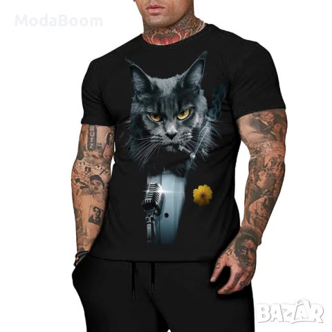 Мъжки стилни памучни овърсайз тениски 