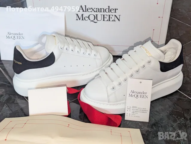 Alexander McQueen Oversized Sneakers No36! Снекърси Alexander McQueen Oversized от телешка кожа 390€