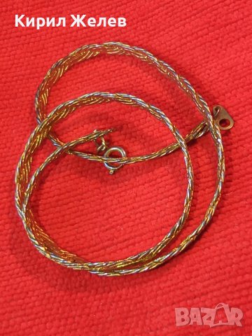 МНОГО КРАСИВ ПОЗЛАТЕН СТОМАНЕН ЛАНЕЦ ИЗЯЩНА КЛАСИЧЕСКА ПЛЕТКА БЛАГОРОДНА НЕРЪЖДАЕМА СТОМАНА 72581, снимка 2 - Колиета, медальони, синджири - 35364468
