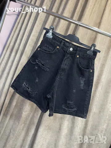 Дамски къси дънкови панталони накъсан ефект , снимка 1