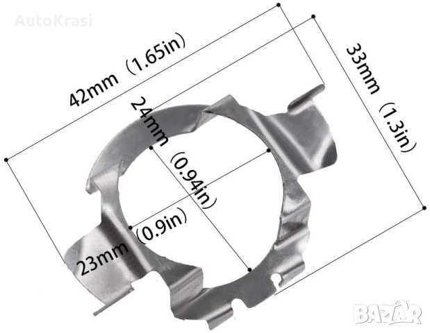 Адаптор за крушка H7 NISSAN QASHQAI, BMW X5, VW TIGUAN, TOUAREG, GOLF, POLO, FORD 2БР/К-Т - KRU182, снимка 4 - Аксесоари и консумативи - 41882039