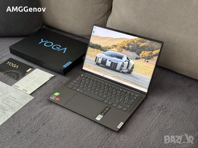 Чисто Нов 14.5’ 3K IPS 120Hz/Ryzen 7-6800HS/Lenovo Yoga Slim 7 ProX/16GB DDR5 6400Mhz 1TB SSD Nvme, снимка 2 - Лаптопи за работа - 56140170