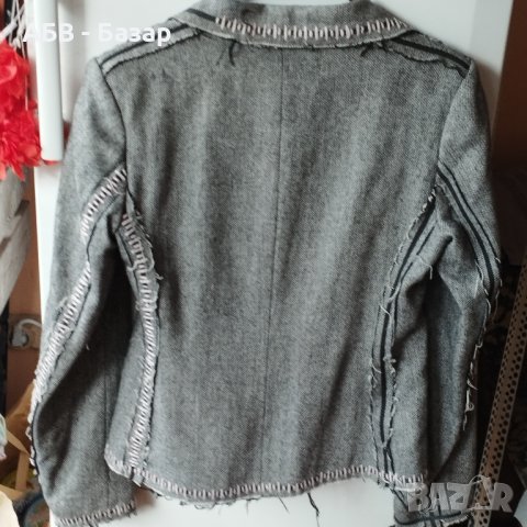 Сако сиво Арт размер М, снимка 4 - Сака - 42506723