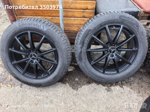 Оригинални джанти с гуми за Мерцедес 18" със зимни гуми 215/60/18, снимка 6 - Гуми и джанти - 52897760