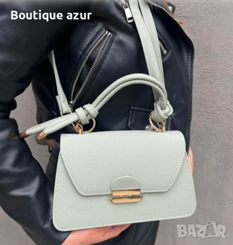 Елегантна фешън чанта с авнгардни дръжки в модерни цветове, снимка 4 - Чанти - 44338377